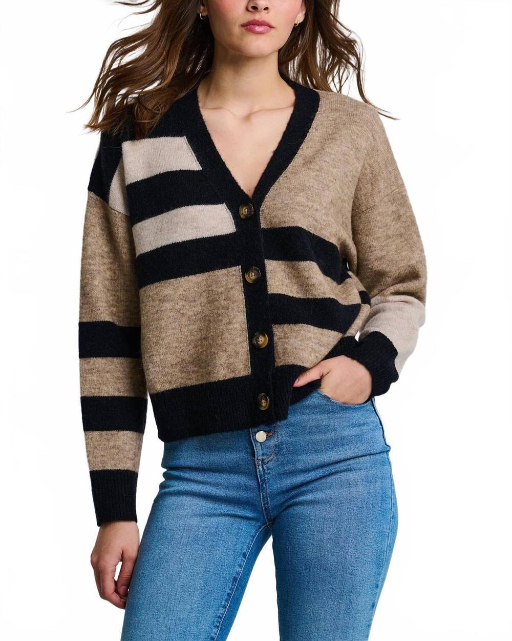 NEW LISA TODD graduate cardigan in camel